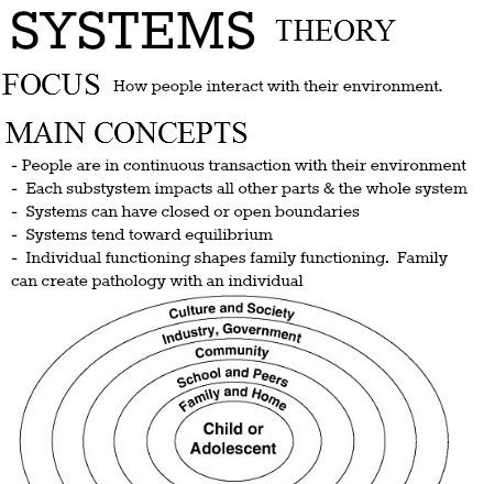 theories social work concepts focus systems theory behavior human main system scrapbook influence interventions